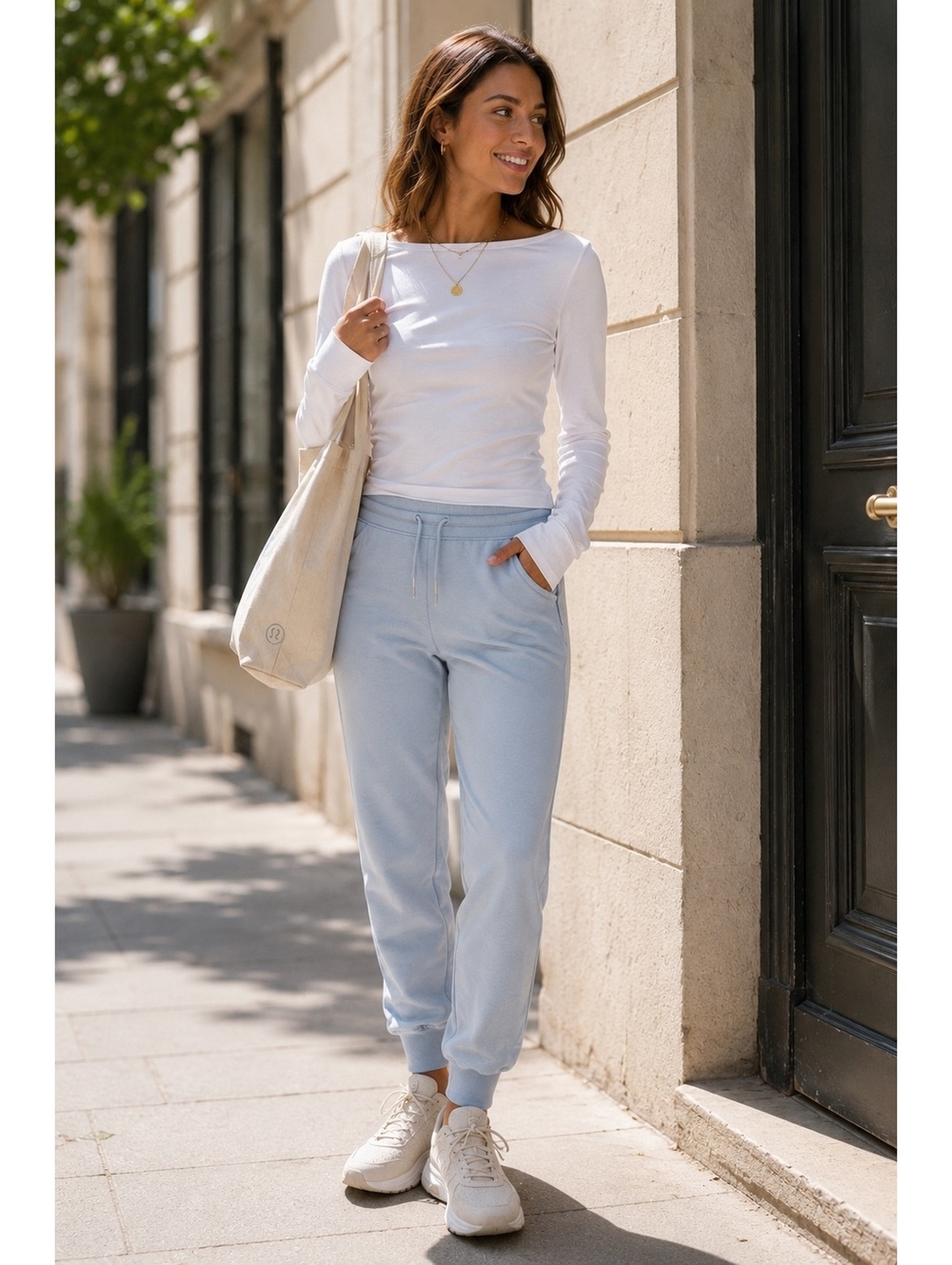 Lululemon Soft Jersey Jogger Powder Blue Lounge Sweatpants Size 4